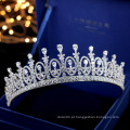 Novo elegante vintage elegante rainha coroa beleza rainha enfeite de cabeça casamento coroa tiaras